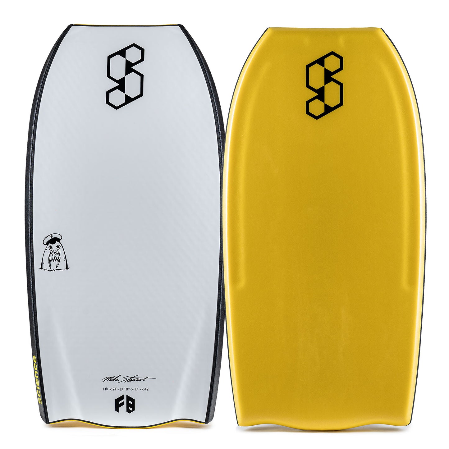Science Sub Zero Bat Tail Bodyboard - Yellow